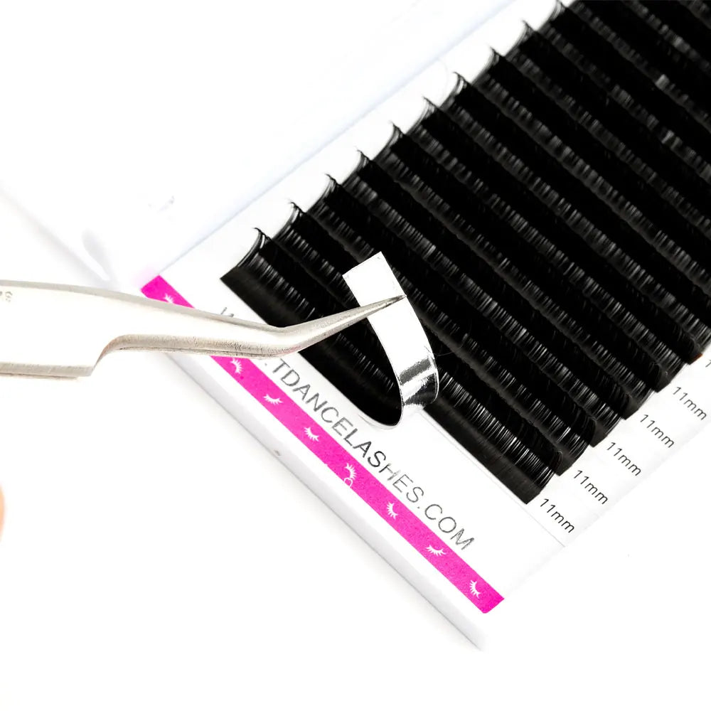 TDANCE Classic Lash Extensions – 16 Rows Dark Black Matte Faux Mink for Soft, Natural, Professional Results