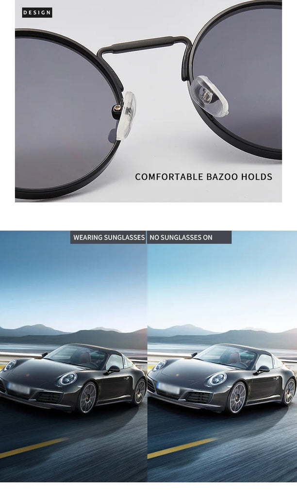 Metal Steampunk Sunglasses Men Women Fashion Round Glasses Brand Design Vintage Sunglasses High Quality UV400 Eyewear