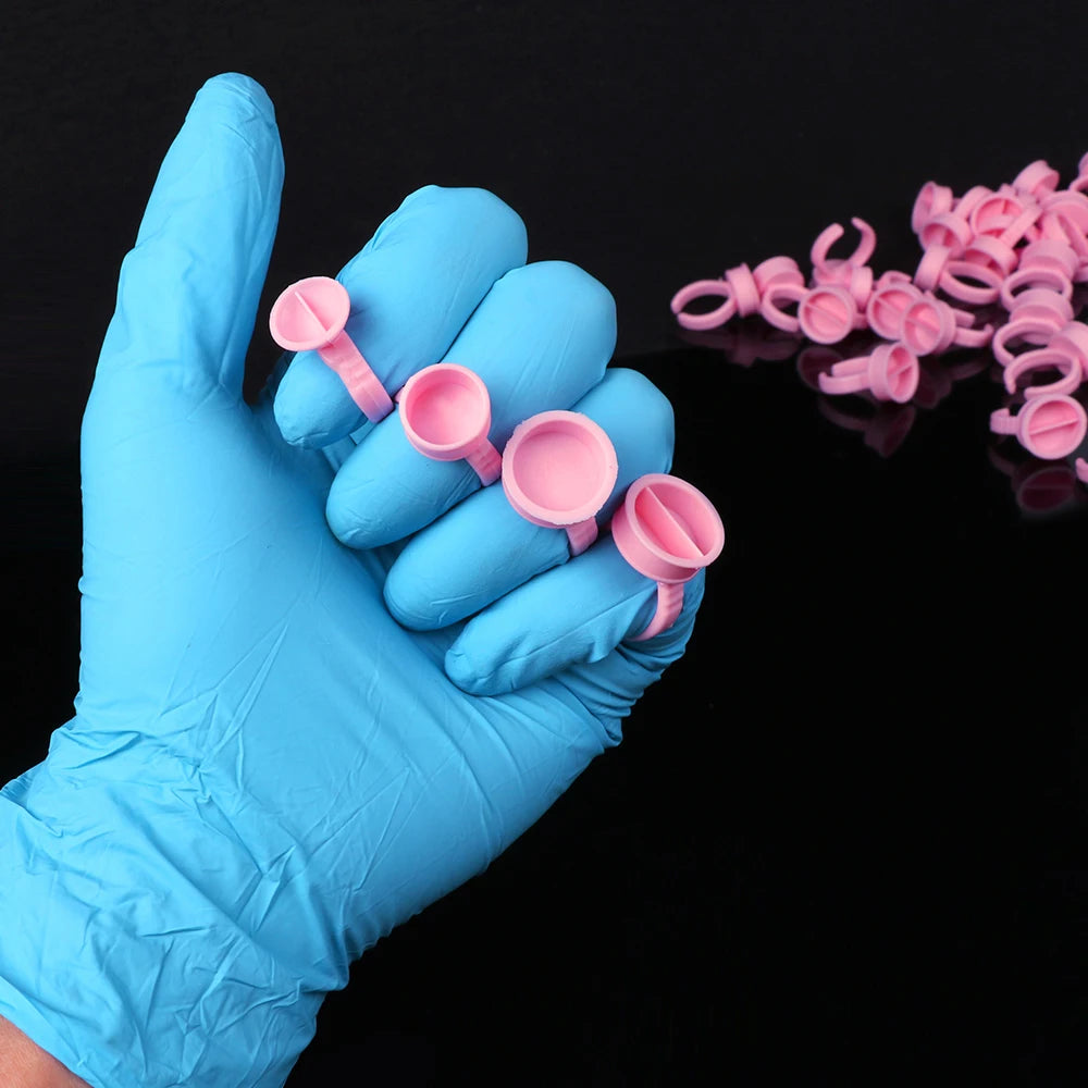 100pcs Disposable Ink Ring Cups – Microblading & Tattoo Pigment Holders for Permanent Makeup Artists