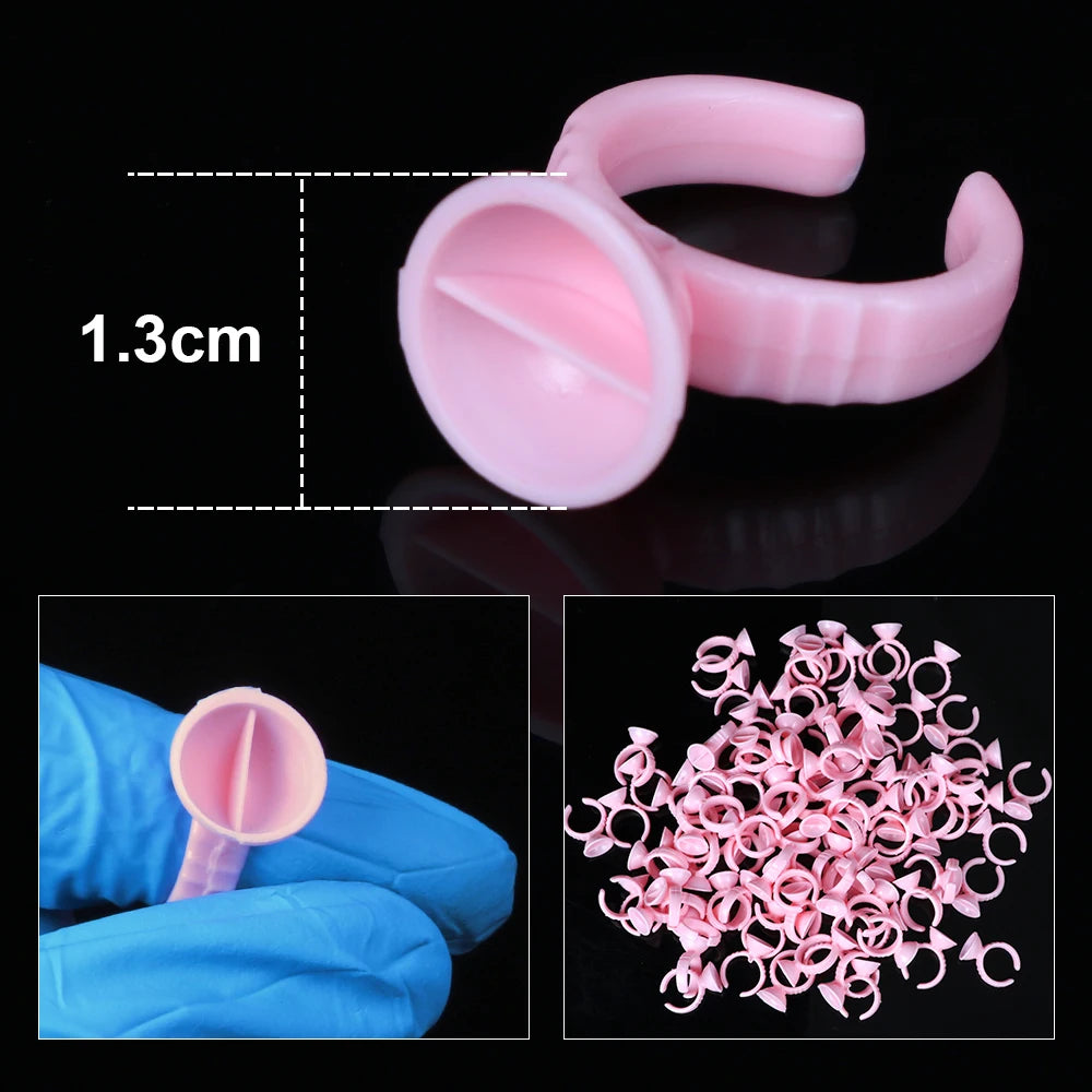 100pcs Disposable Ink Ring Cups – Microblading & Tattoo Pigment Holders for Permanent Makeup Artists
