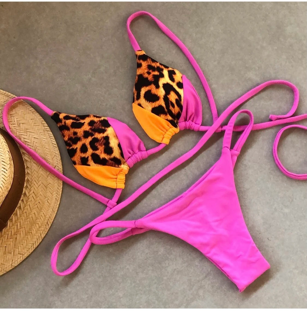 2022 Bikini Set Women Swimwear Push Up Swimsuit Bottom Print Brazilian Biquini Bathing Suit Swim Wear Beach