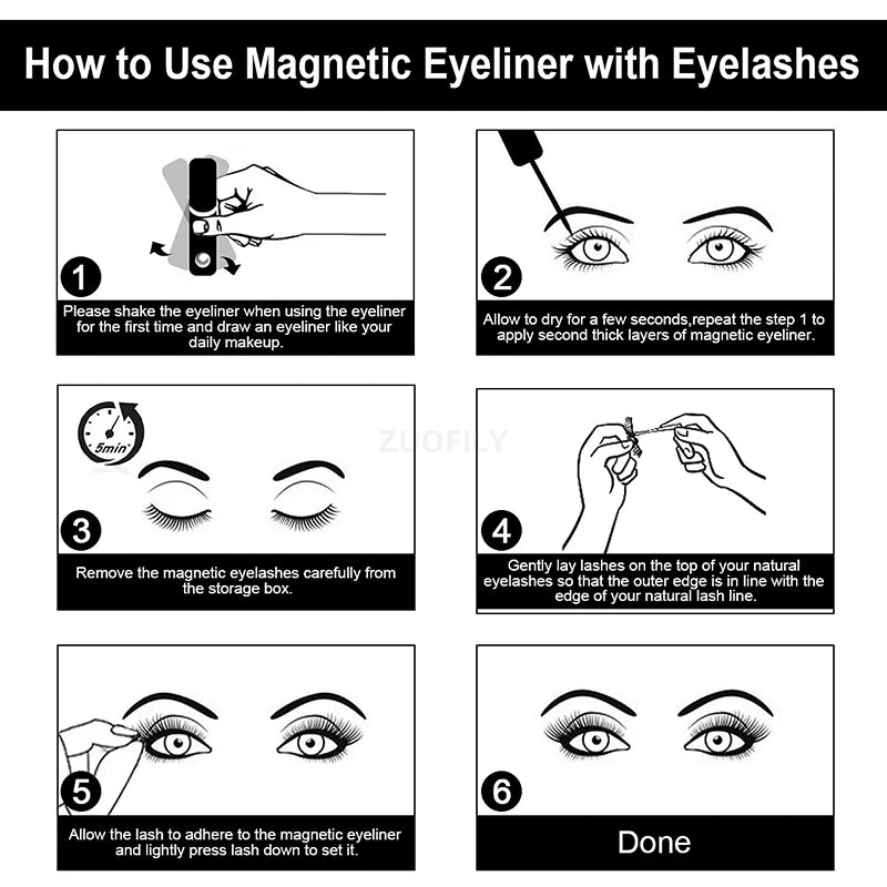 Black Magnetic Eyeliner Glue – Magic Self‑Adhesive Liquid Eyeliner for Easy False Lash Application