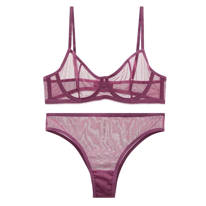 Transparent Seamless Bra Set