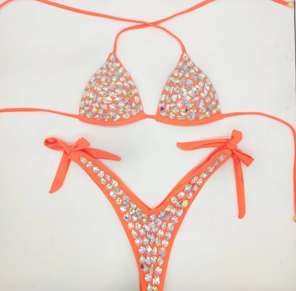 2020 venus vacation new bandage swimwear sexy women bikini set diamond rhinestone bathing suit beachwear