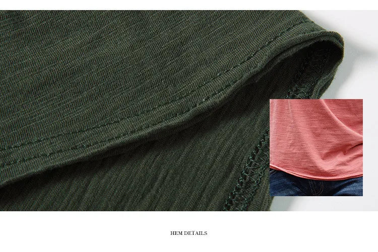 Men’s 100% Cotton Thin Summer T‑Shirt – Soft Breathable O‑Neck Casual Fitness Top