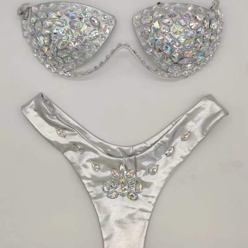 2020 venus vacation Newly added bikini set rhinestone swimwear diamond bathing suit sexy women swimsuit push up beachwear