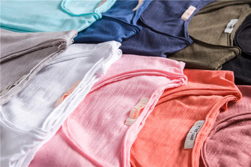 Men’s 100% Cotton Thin Summer T‑Shirt – Soft Breathable O‑Neck Casual Fitness Top