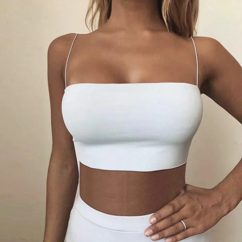 Women’s 2024 Summer Crop Top – Elastic Cotton Sleeveless Camis, Sexy Short Tank Top for Casual Wear