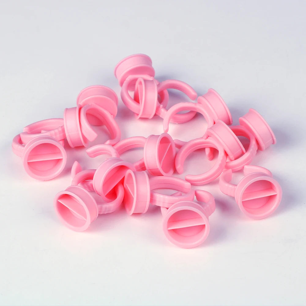 100pcs Disposable Ink Ring Cups – Microblading & Tattoo Pigment Holders for Permanent Makeup Artists