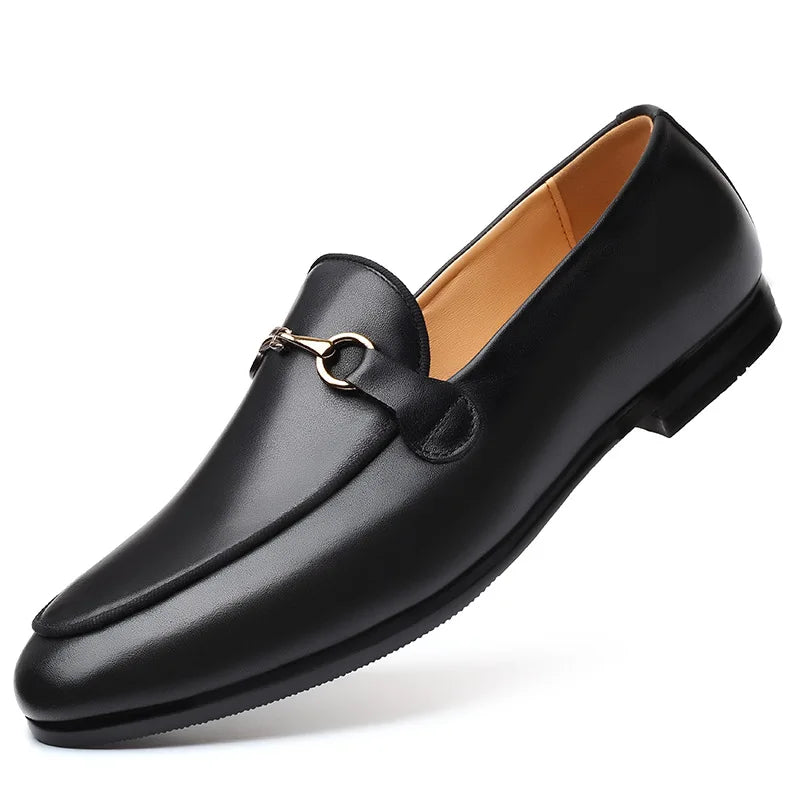 2025 Latest Design Elegant Style British Authentic Customized Men's PU Leather Dress Shoes