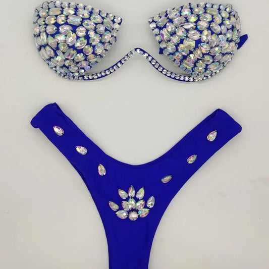2020 venus vacation Newly added bikini set rhinestone swimwear diamond bathing suit sexy women swimsuit push up beachwear