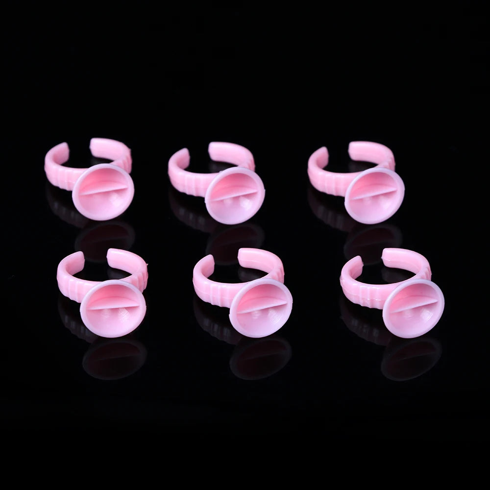 100pcs Disposable Ink Ring Cups – Microblading & Tattoo Pigment Holders for Permanent Makeup Artists