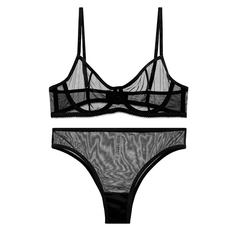 Transparent Seamless Bra Set