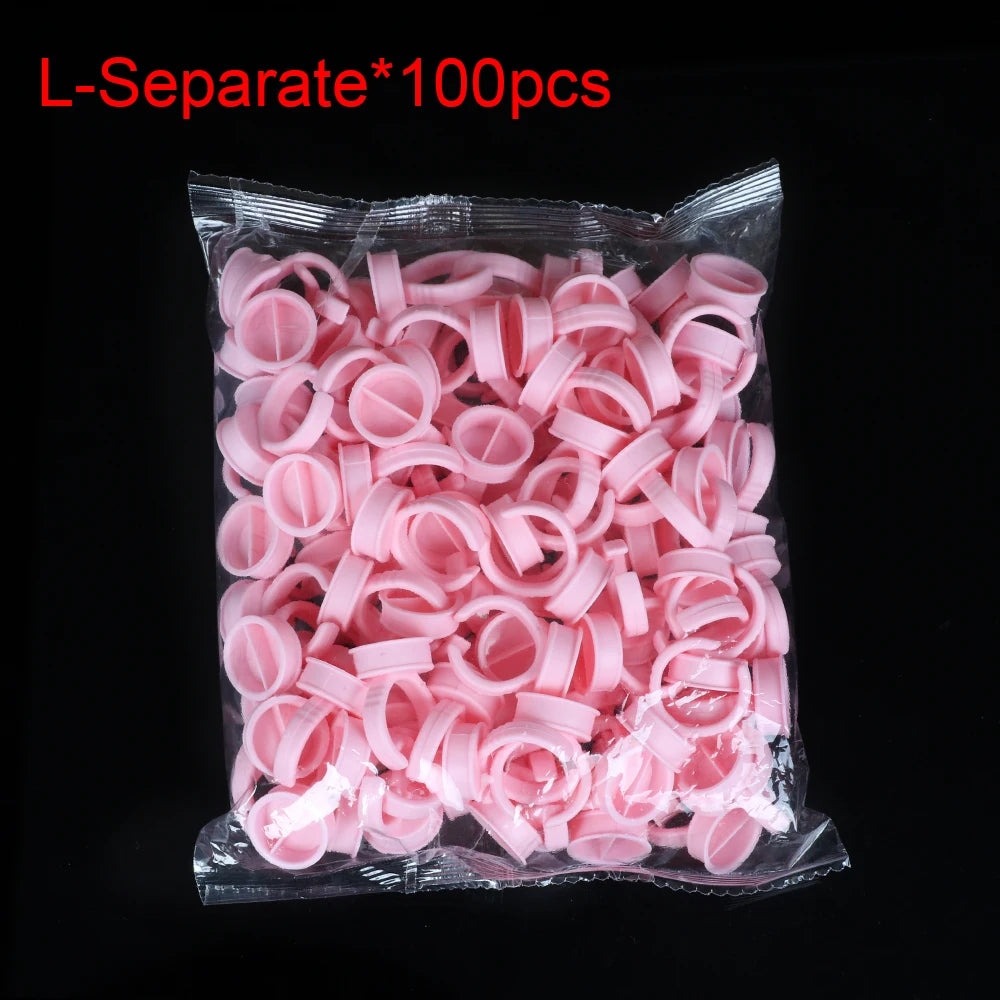100pcs Disposable Ink Ring Cups – Microblading & Tattoo Pigment Holders for Permanent Makeup Artists