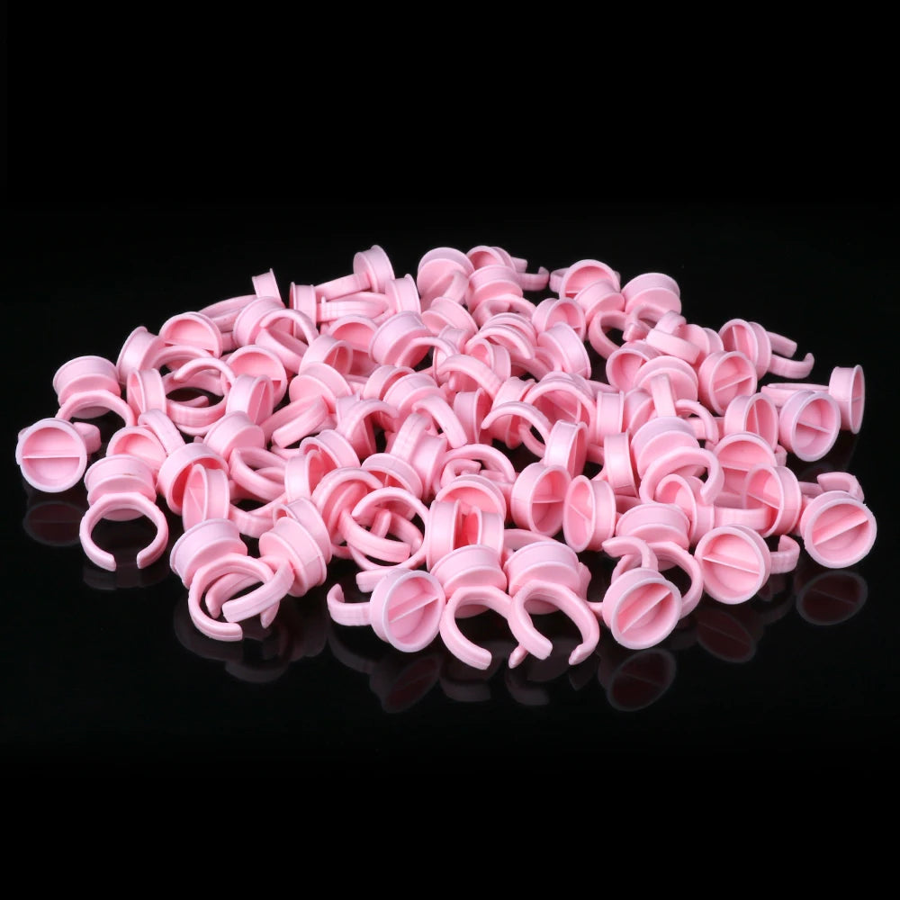 100pcs Disposable Ink Ring Cups – Microblading & Tattoo Pigment Holders for Permanent Makeup Artists