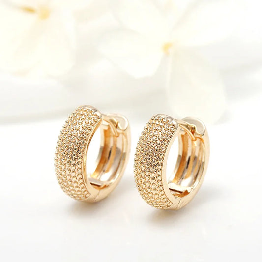 Trendy Gold Color Prevent Allergy Mini Hoop Earrings For Women Simple Ear Buckle New Circle Earrings Jewelry Accessories