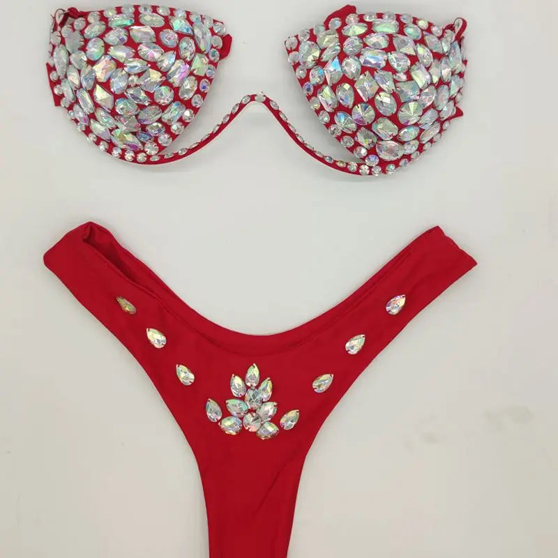 2020 venus vacation Newly added bikini set rhinestone swimwear diamond bathing suit sexy women swimsuit push up beachwear