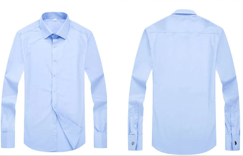 Slim‑Fit French Cuff Tuxedo Dress Shirt