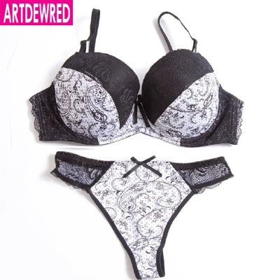 High‑Grade Lace Push‑Up Bra & Thong Set