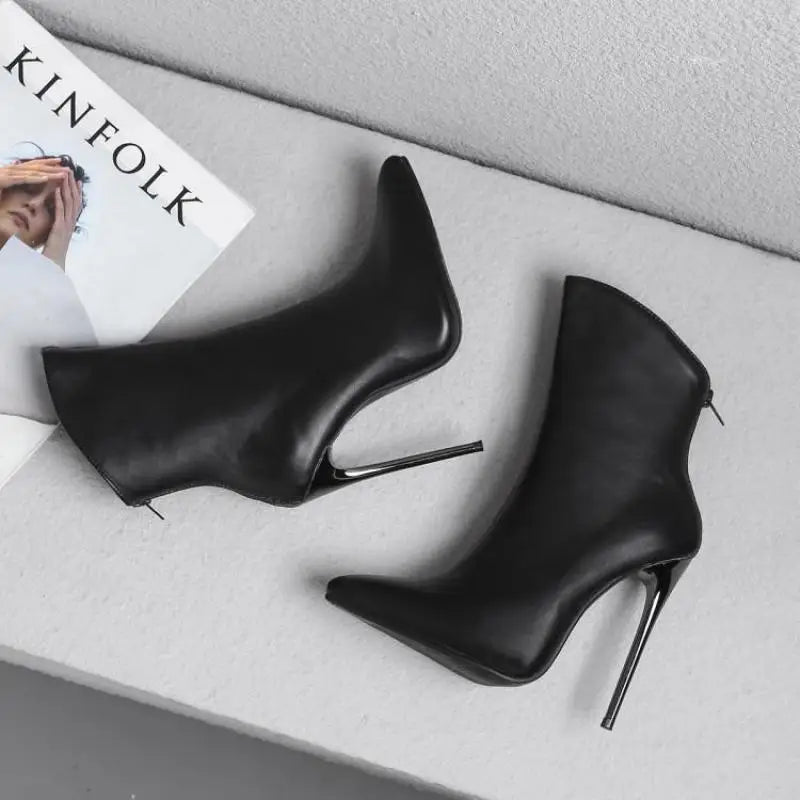 Sexy  Pointed‑Toe Ankle Boots