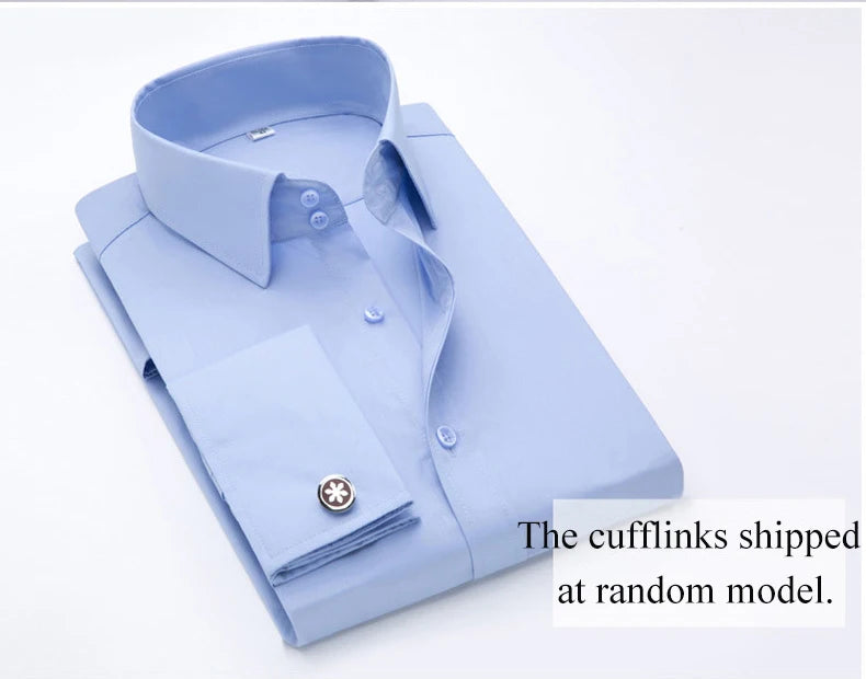 Slim‑Fit French Cuff Tuxedo Dress Shirt