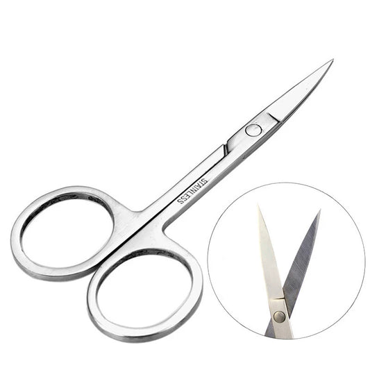 Stainless Steel Precision Grooming Scissors & Tweezer – Multi‑Use Nail, Eyebrow & Facial Trimming Tool