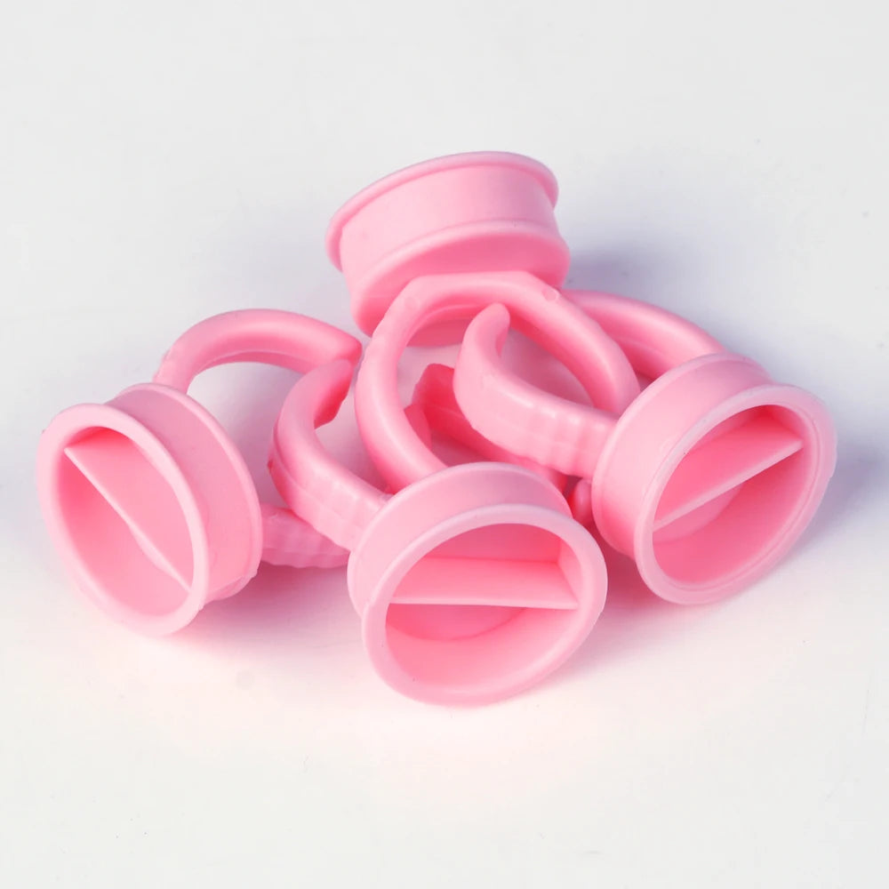 100pcs Disposable Ink Ring Cups – Microblading & Tattoo Pigment Holders for Permanent Makeup Artists