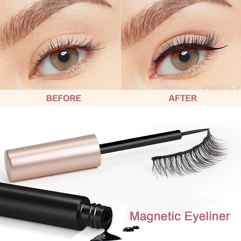 Black Magnetic Eyeliner Glue – Magic Self‑Adhesive Liquid Eyeliner for Easy False Lash Application