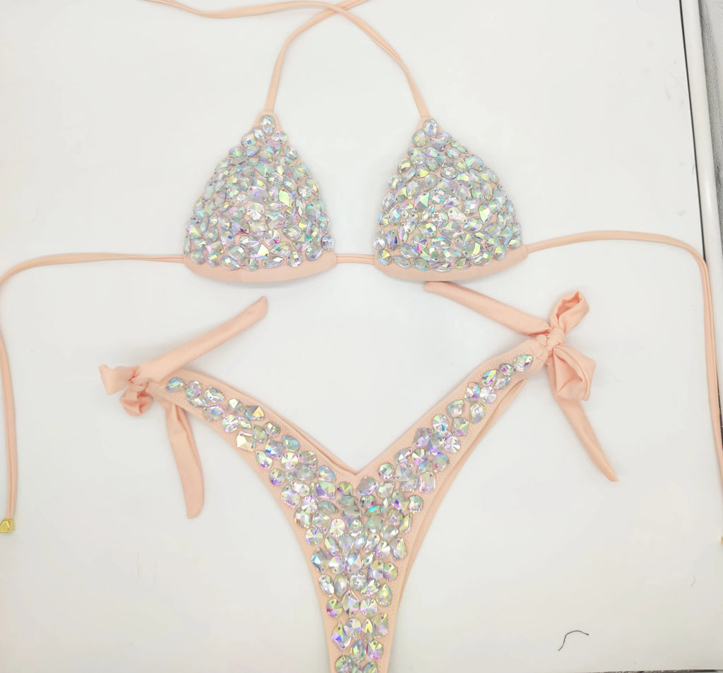 2020 venus vacation new bandage swimwear sexy women bikini set diamond rhinestone bathing suit beachwear