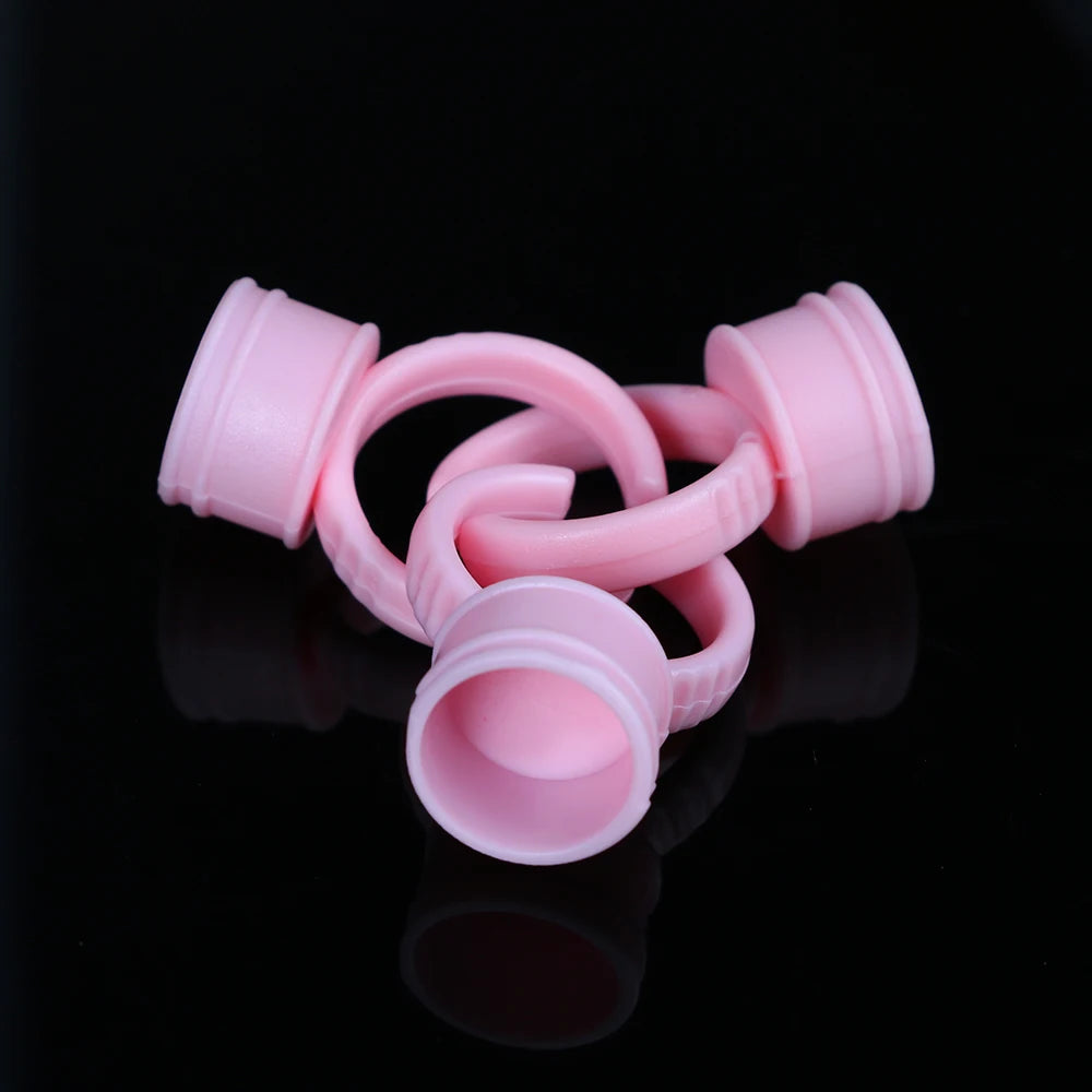 100pcs Disposable Ink Ring Cups – Microblading & Tattoo Pigment Holders for Permanent Makeup Artists