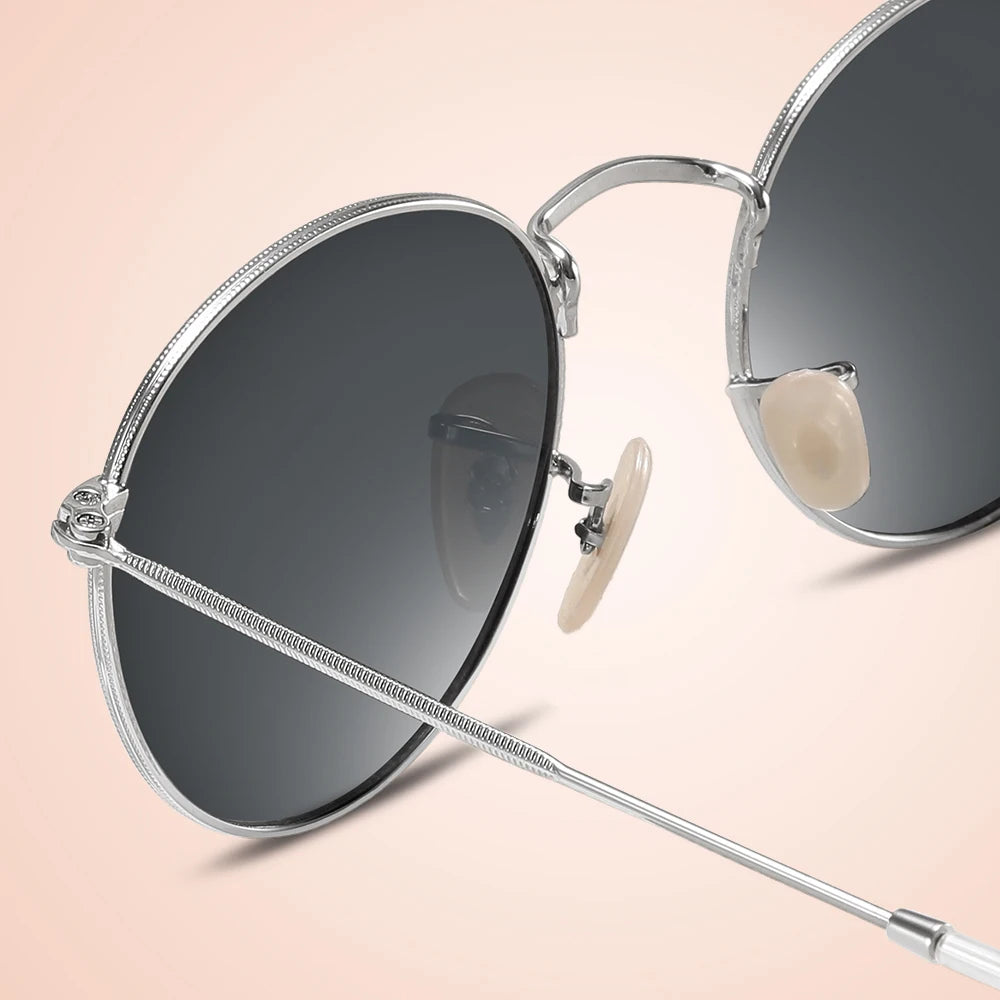 Retro Men Sunglasses Fashion Round Unisex Brand Designer Sun Glasses Polarized Coating UV400 Female Eyewear For Male Women V3448