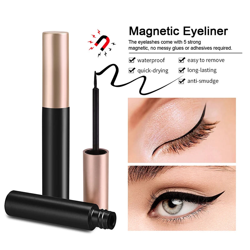 Black Magnetic Eyeliner Glue – Magic Self‑Adhesive Liquid Eyeliner for Easy False Lash Application