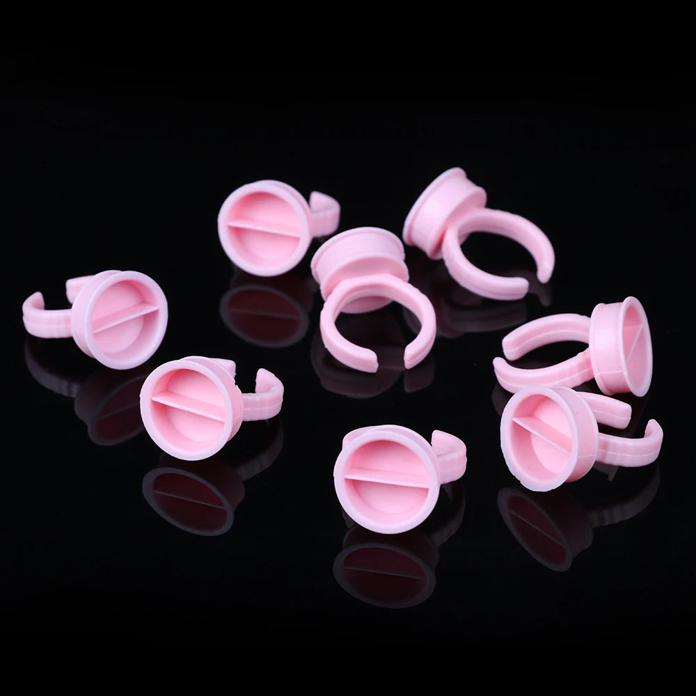 100pcs Disposable Ink Ring Cups – Microblading & Tattoo Pigment Holders for Permanent Makeup Artists