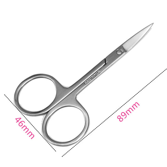 Stainless Steel Precision Grooming Scissors & Tweezer – Multi‑Use Nail, Eyebrow & Facial Trimming Tool