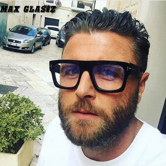 Glasses European and American Street Shot Tom Big Frame Trendy Plain Glasses