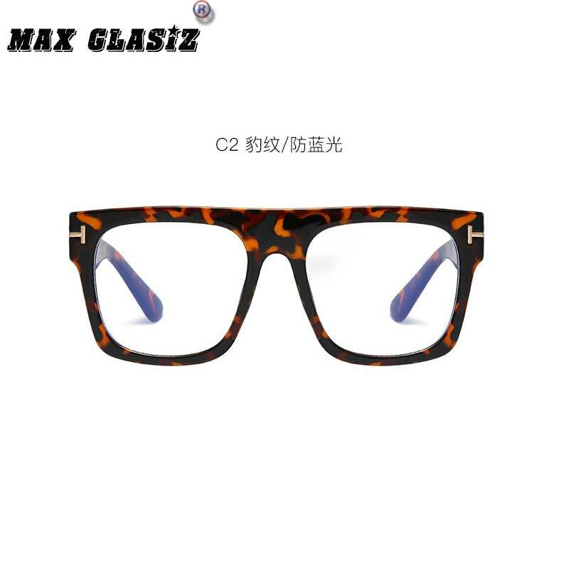 Glasses European and American Street Shot Tom Big Frame Trendy Plain Glasses