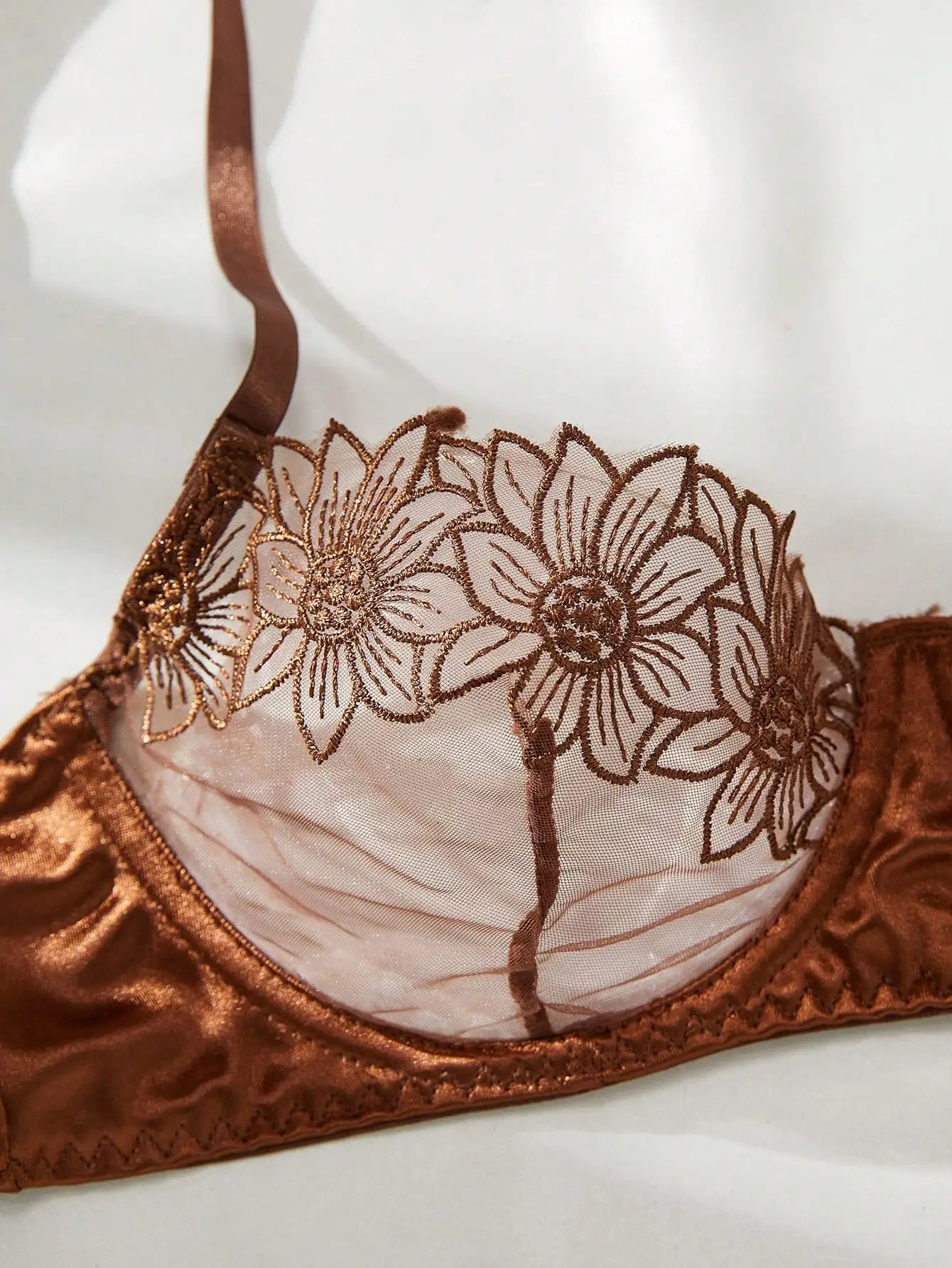 Elegant Embroidered Bra Set