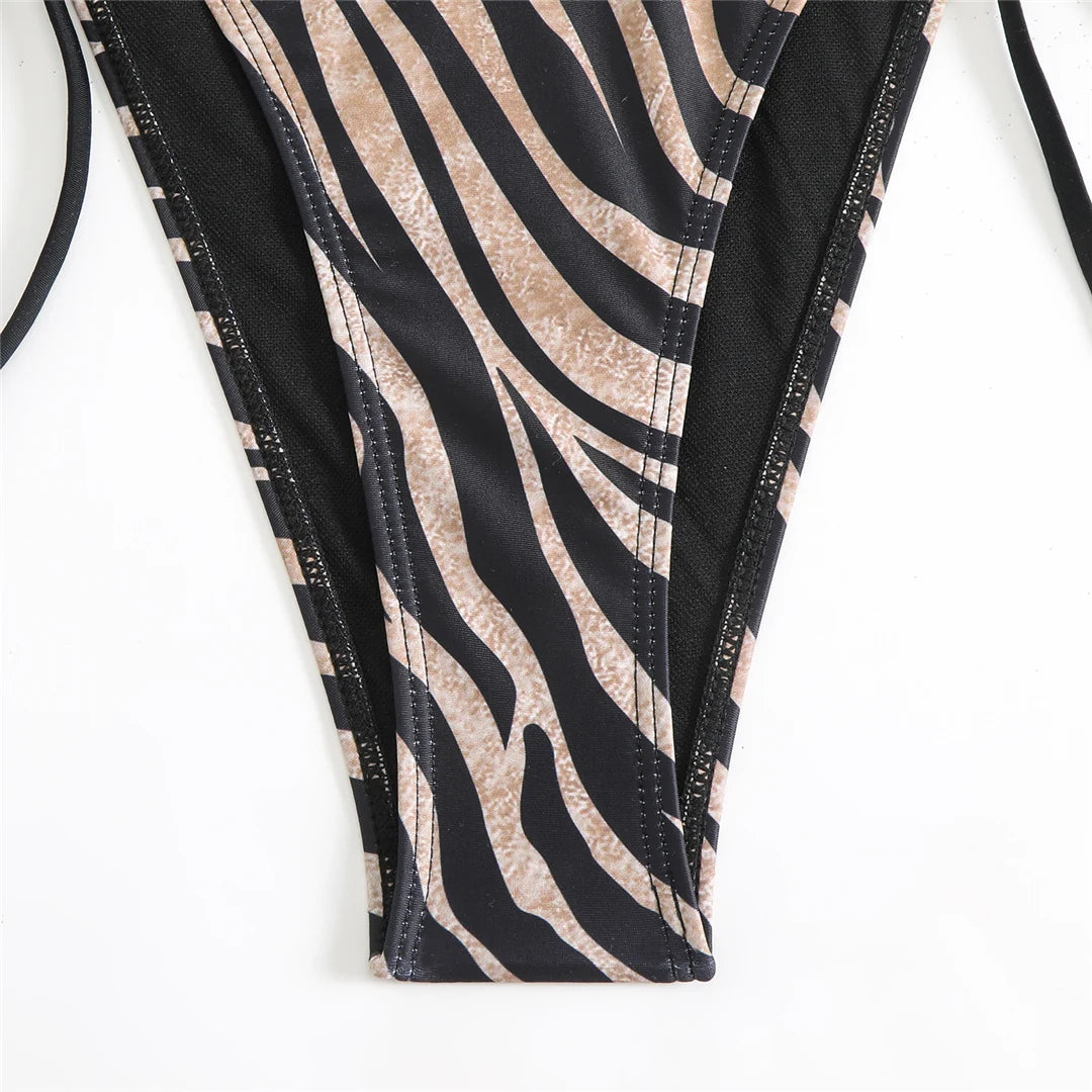 American Flag Halter Bikini