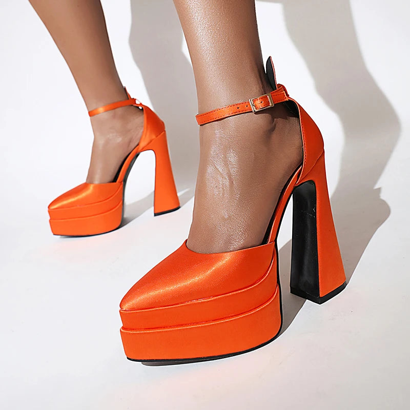 Women’s Ultra‑High Chunky Heel Catwalk Sandals