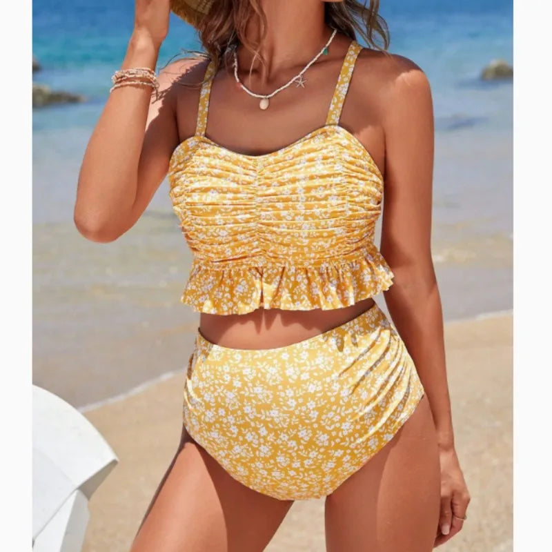 2025 Maternity Totem Print Swimsuit – Women’s 3‑Piece Pregnancy Swimwear Set