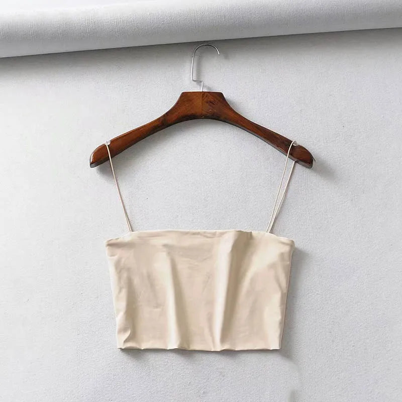 Women’s 2024 Summer Crop Top – Elastic Cotton Sleeveless Camis, Sexy Short Tank Top for Casual Wear