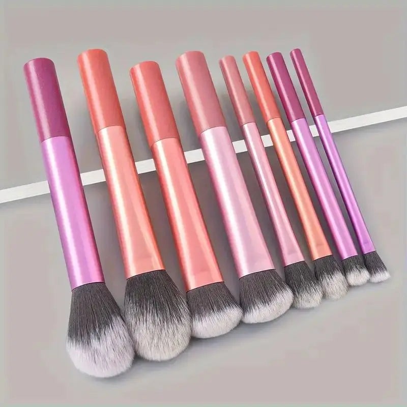 8pcs Pro Makeup Brush Set – Soft Premium Synthetic Hair, Cruelty‑Free & Easy‑Clean Beauty Essentials