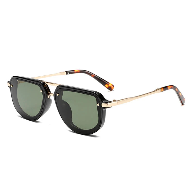 SHAUNA Retro Small Oval Women Luxury Sunglasses Fashion Rivets Blue Green Shades UV400 Men Trending Punk Sun Glasses