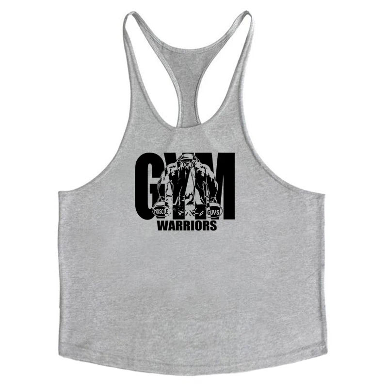Men’s Bodybuilding Y‑Back Tank Top – Cotton Breathable Gym Muscle Vest, Fitness Workout Sleeveless Shirt