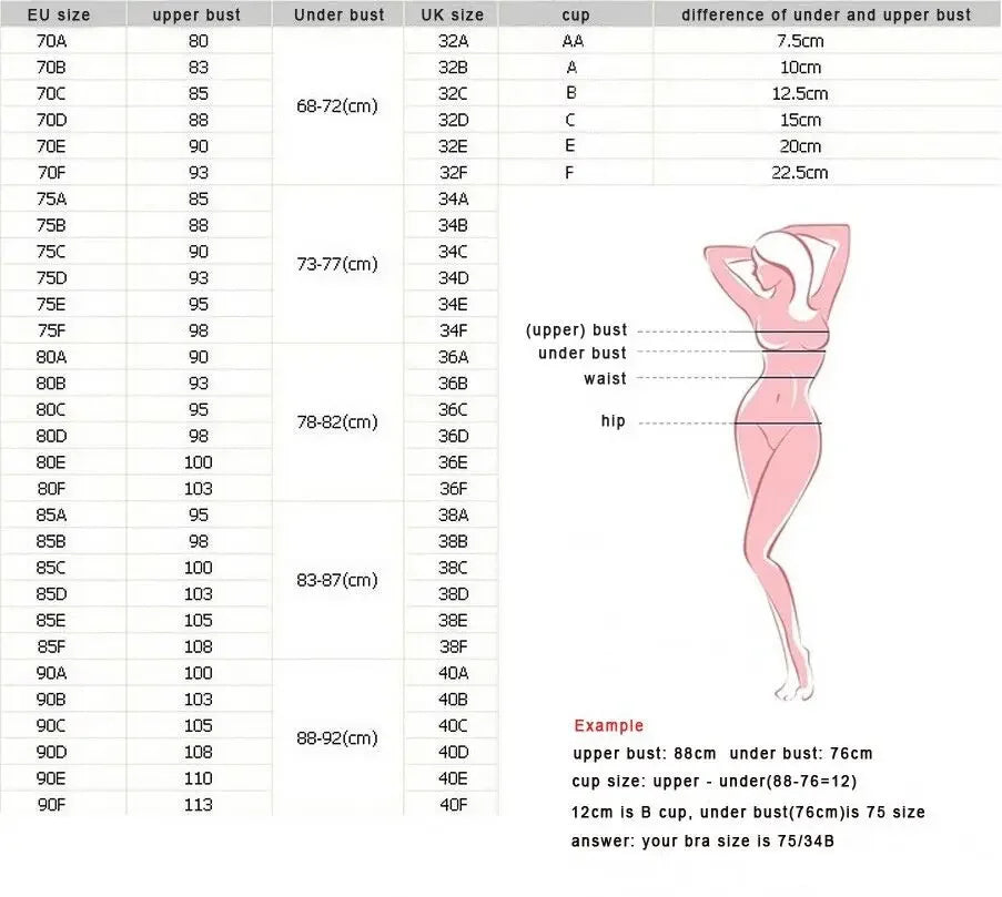 Sexy Push Up Bra Lingerie Set - Comfortable Wireless Lace Underwear, Massage Palm Cup for Lift, 75C/80C/85C
