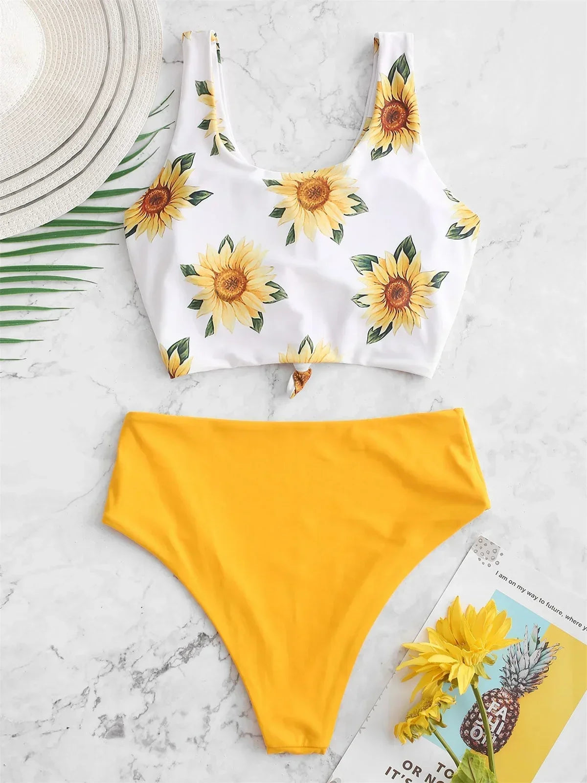 Sunflower Print Bikini