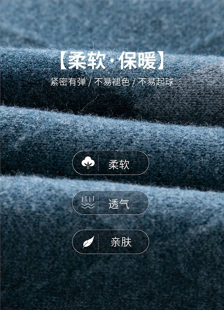 Men’s Autumn Winter Half‑Turtleneck Sweater