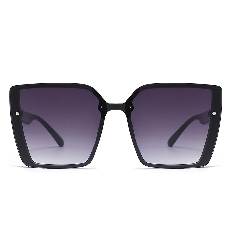 Trendy Large Frame Fashionable Sunglasses For Women High-end Ultraviolet Sun Protection Driving Sunglasses 1033