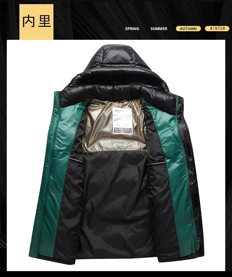 -30° High Quality Winter New Cold resistant Down Jacket Men's Women Short Warm Fashion Brand Parkas Coat