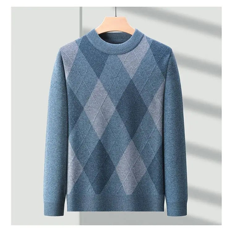 Men’s Autumn Winter Half‑Turtleneck Sweater